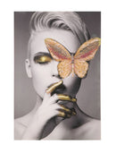 Stampa su Tela con Applicazioni Butterly 80x3,8x120 cm in Legno e canvas-1