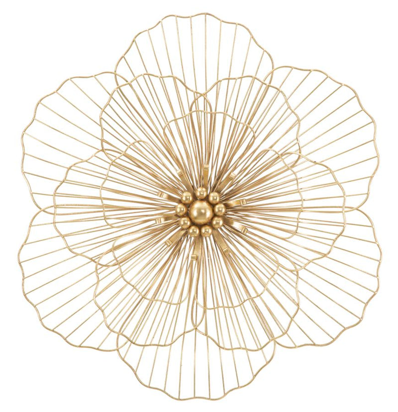 Pannello Flower Stick 58,5x7,5x55 cm in Ferro Oro-1