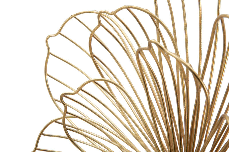 Pannello Flowery Stick 50x8x47 cm in Ferro Oro-4