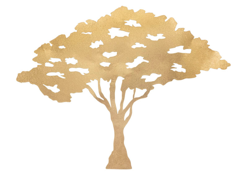 Pannello Leaf Tree Plan 82x1,5x63 cm in Ferro Oro-1