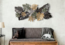 Pannello Antique Leaf 133x10x67 cm in Ferro Multicolor-5