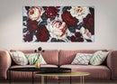 Dipinto su Tela Bianco/Red Flower Lightback 150x3,8x76 cm in Legno di Pino e Canvas Multicolor-5