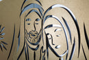 Pannello Nativity Oro 120x2x60 cm in Ferro MDF e Specchio Oro-4