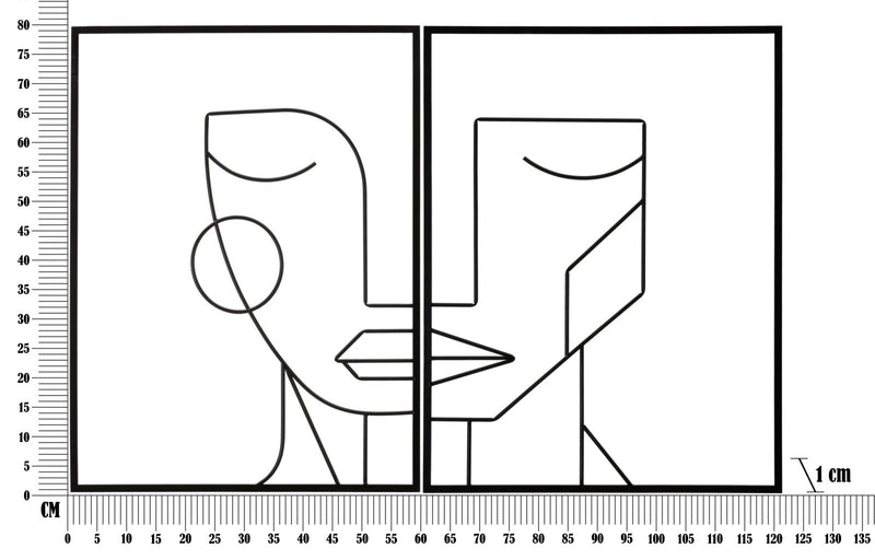 Pannello Tribal Simply Coppia 60x80 cm in Ferro-7