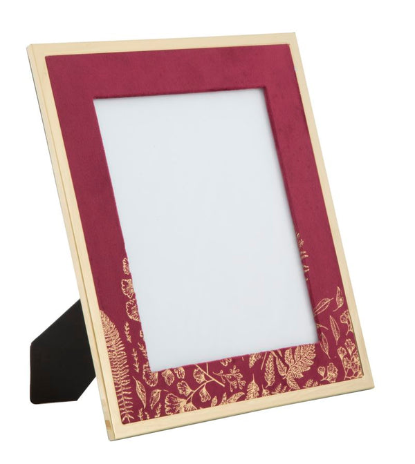 Glam-Rahmen 28 x 1,5 x 33,5 cm aus MDF-Eisen und Glas in Bordeaux und Gold sconto