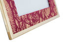 Cornice Glam 28x1,5x33,5cm in Ferro MDF e Vetro Bordeaux e Oro-5