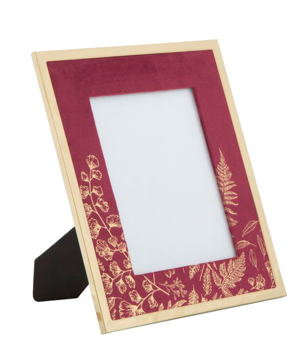 prezzo Glam-Rahmen 24 x 1,5 x 29 cm aus MDF-Eisen und Glas in Bordeaux und Gold