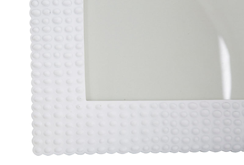 Cornice Cobble Glam 26x1,5x31,5 cm in Poliresina e Vetro Bianco-4