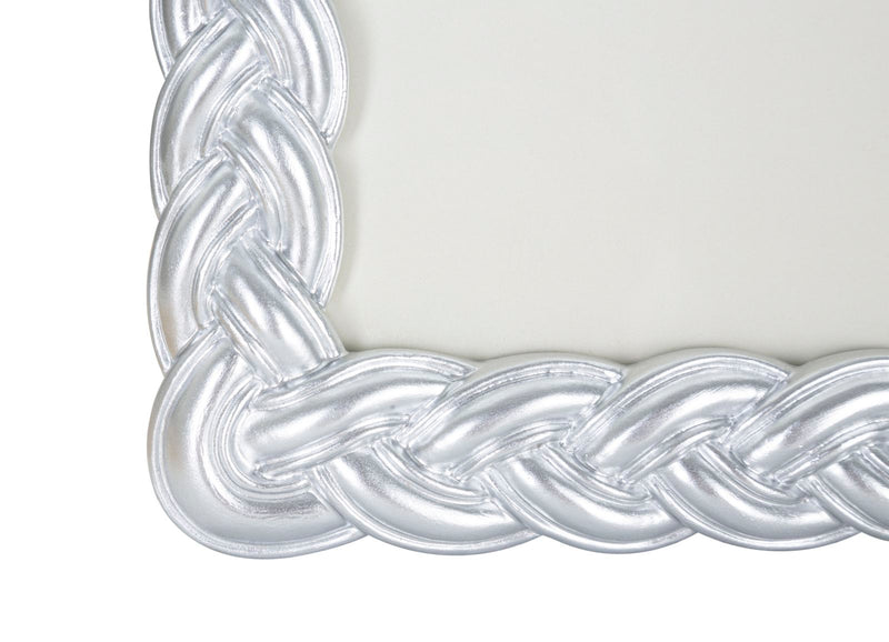 Cornice Ropy 19,3x2x24,5 cm in Poliresina e Vetro Argento-4