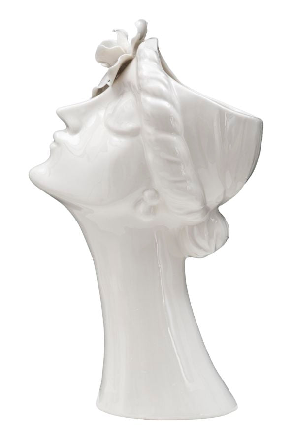 prezzo Woman Reinheit Vase 19x13,6x32,8 cm Weißes Porzellan