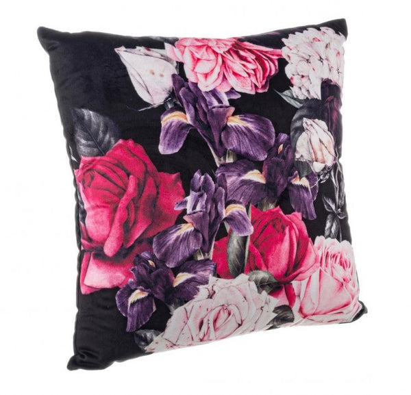 sconto Fauna Rose Kissen 45x45 cm aus Stoff mit Samteffekt