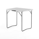 Tavolo Pieghevole da Giardino 80x60x69 cm in Acciaio Tramper 80 Grigio Chiaro-1