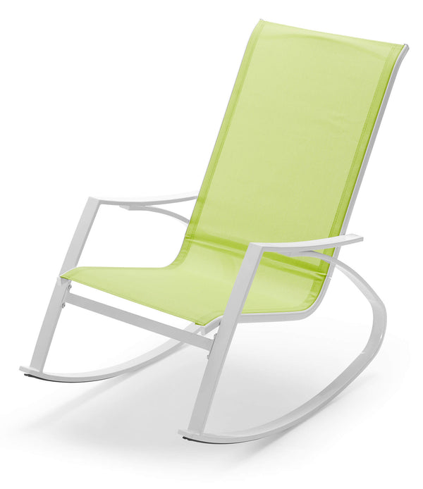 acquista Schaukel-Gartensessel 99x60,5x97 cm in Stahl und Textilene Lime