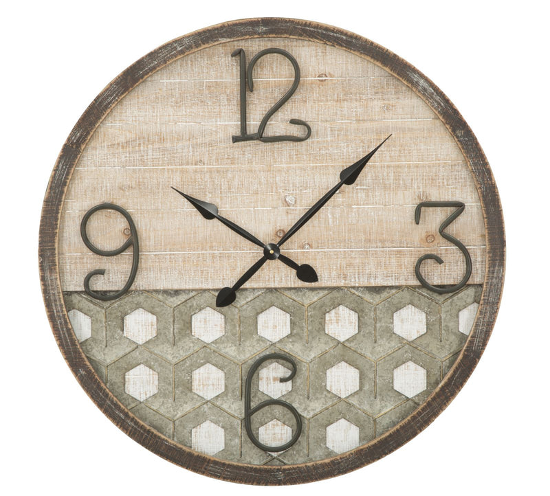 Orologio da Muro Denver Ø80x3,5 cm in Ferro e MDF-1