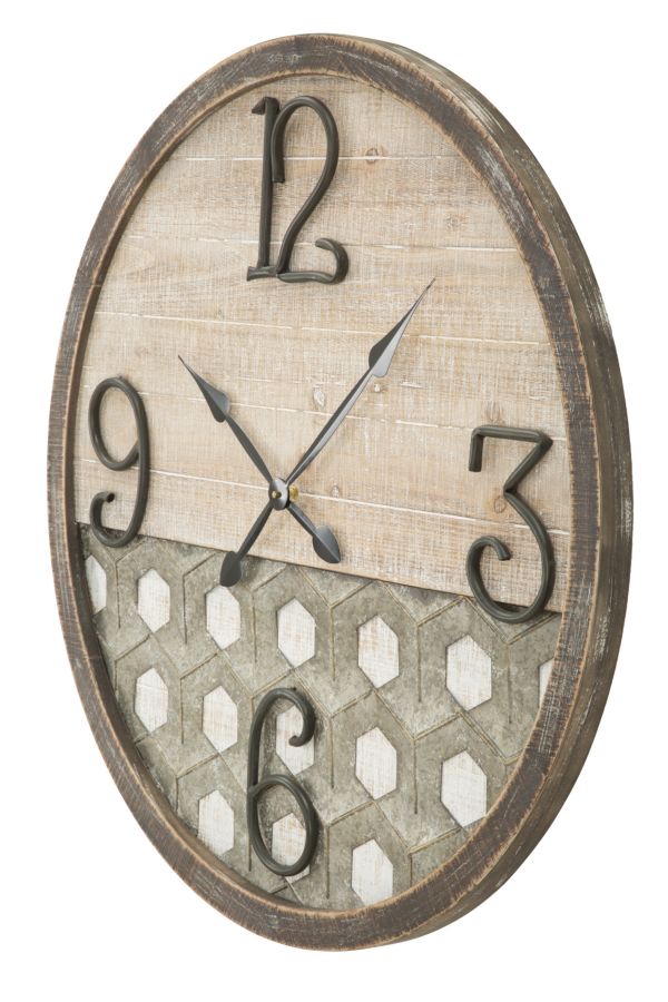 Orologio da Muro Denver Ø80x3,5 cm in Ferro e MDF-3