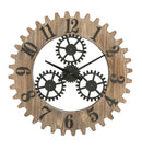 Orologio da Muro Ingranaggio Plus Ø60x4 cm in Ferro e MDF Nero-1