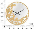 Orologio Oro Heart Ø55x4 cm in Ferro Specchio e MDF Oro-6