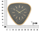 Orologio da Muro Triangle 40x6x38 cm in Ferro MDF e Vetro Oro e Nero-6