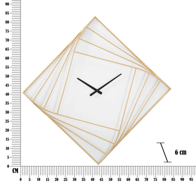 Orologio da Muro Oroy Line 85x6x85 cm in Ferro e Plastica Oro-6