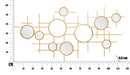 Specchio Gloxy 117x4,5x61 Misura Specchio Ø18-13-8 cm in Ferro Oro-6