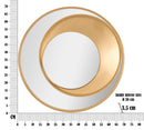 Specchio da Muro Vortic Ø70x3,5 cm in Ferro e MDF Oro-6