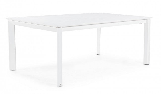 Tavolo Allungabile Konnor 200-300x110 cm Bianco in Alluminio-2