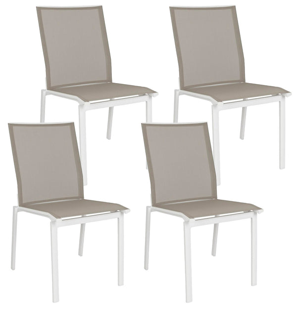 online Set 4 Sedie da Giardino 50x61x88,5h cm Cruise Bianco