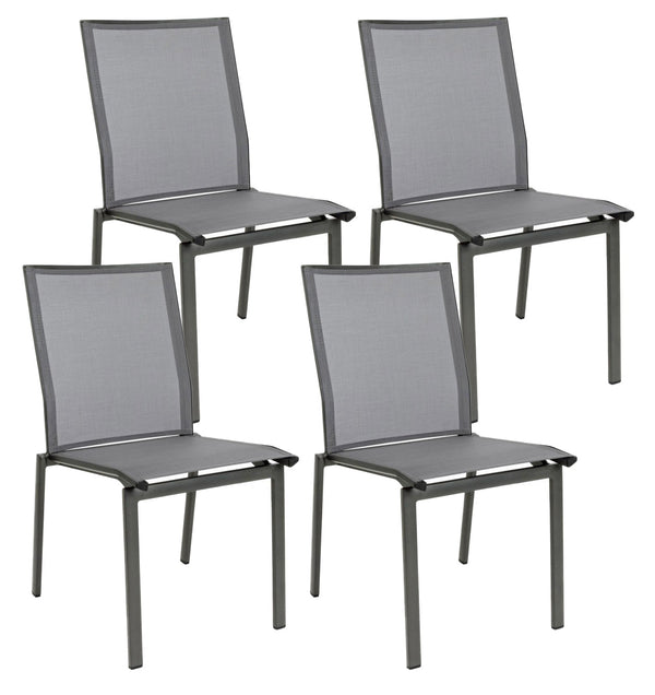 Set 4 Sedie da Giardino 50x61x88,5h cm Cruise Antracite online