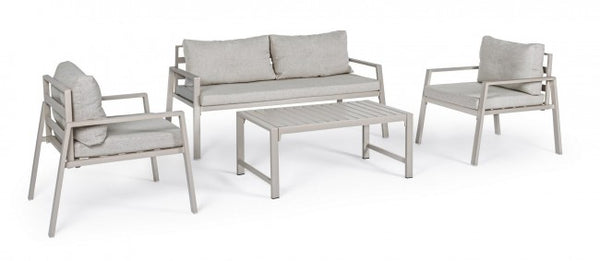 online Gartengarnitur Sofa 2 Sessel und Couchtisch Lorillard New Ivory in Aluminium