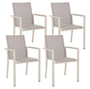 Set 4 Sedie da Giardino 56,2x60x88h cm con Braccioli Konnor Rastin-1