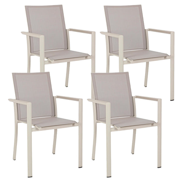 Set 4 Sedie da Giardino 56,2x60x88h cm con Braccioli Konnor Rastin sconto