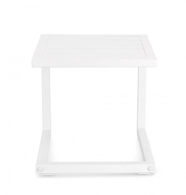 Tavolino Hilde 40x40 cm Bianco in Alluminio-3