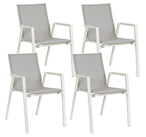 Set 4 Sedie da Giardino 56x61,5x88h cm con Braccioli Krion Lunar acquista