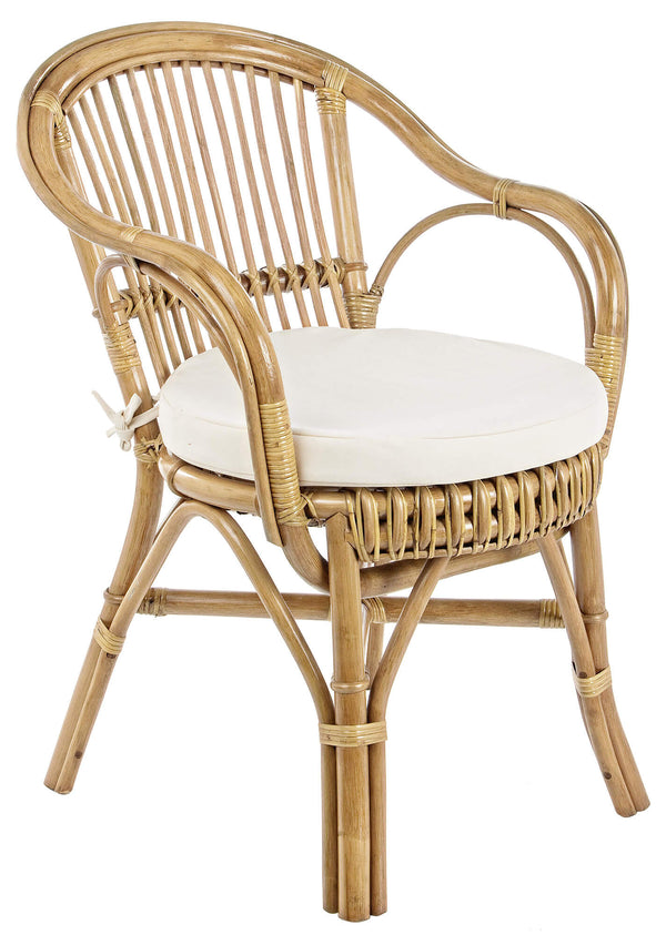 sconto Gartensessel 57x61x80 cm aus Rattan mit Barina Kissen