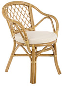 Poltrona da Giardino 54,5x60x80 cm in Rattan con Cuscino Cathina-1