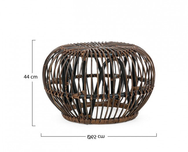 Tavolino Pouf Doradal Croco in Fibre Naturali-2