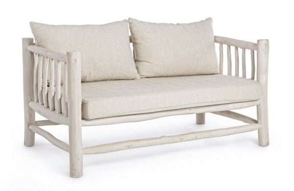 sconto Sofa mit Kissen Sahel mit Teakkissen