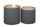 Set 2 Pouf con Contenitore  in Poliestere Sasha Dark