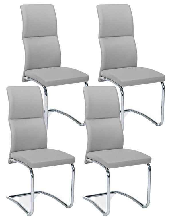 Set 4 Sedie 44x58x104h cm Thelma Grigio Chiaro online