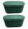 Set 2 Pouf Contenitore 76x38x38 cm Jocelyn in Velluto Verde