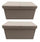 Set 2 Pouf Contenitore 76x38x38 cm Joris in Bouclè Beige