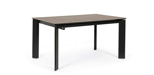 Tavolo Allungabile 140-200x90 cm Briva Grigio-Nero in Acciaio-2