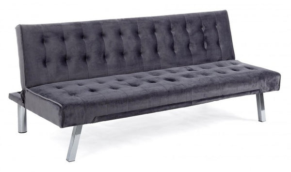 prezzo Forbes Velvet Schlafsofa Dunkelgrau in Samt