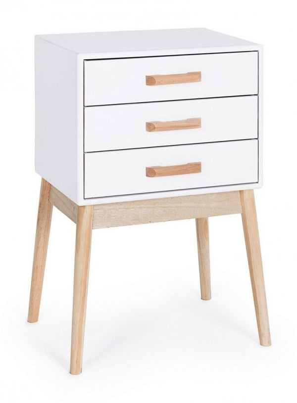 Kommode mit 3 Schubladen Ordinary White in Holz sconto