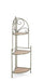 Scaffale Angolare 3 Ripiani 49x33x126 cm in Acciaio Guenda Verde Scuro