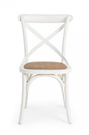 Sedia Cross Bianco in Legno-3