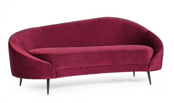 Seraphin Wine 2-Regal-Sofa aus Stoff mit Samteffekt acquista