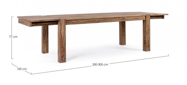 Tavolo Allungabile 200-300x100 cm Salford in Legno-3