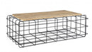 Tavolino Trellis Ret 110x65 in Acciaio-1