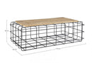 Tavolino Trellis Ret 110x65 in Acciaio-2